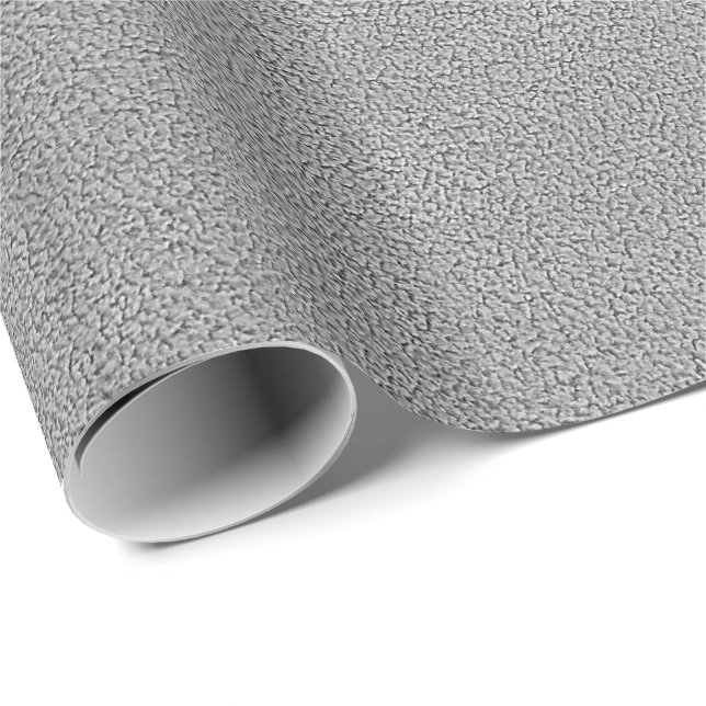 Grauer Ultrasuede Blick Geschenkpapier (Rolleneckpunkt)