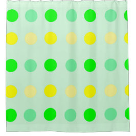 Grauer und gelber Polka-Dotduschvorhang Duschvorhang