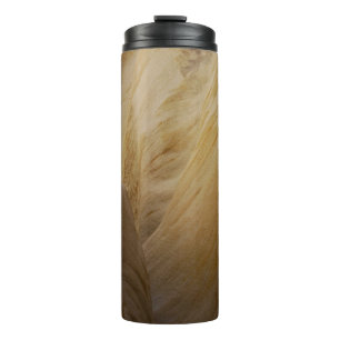 Grauer und gelber Stein Thermosbecher