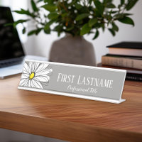 Grauer und gelber weißlicher Daisy-Text