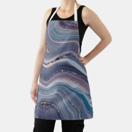 Grauer und Lila flüssiger Marmor Schürze