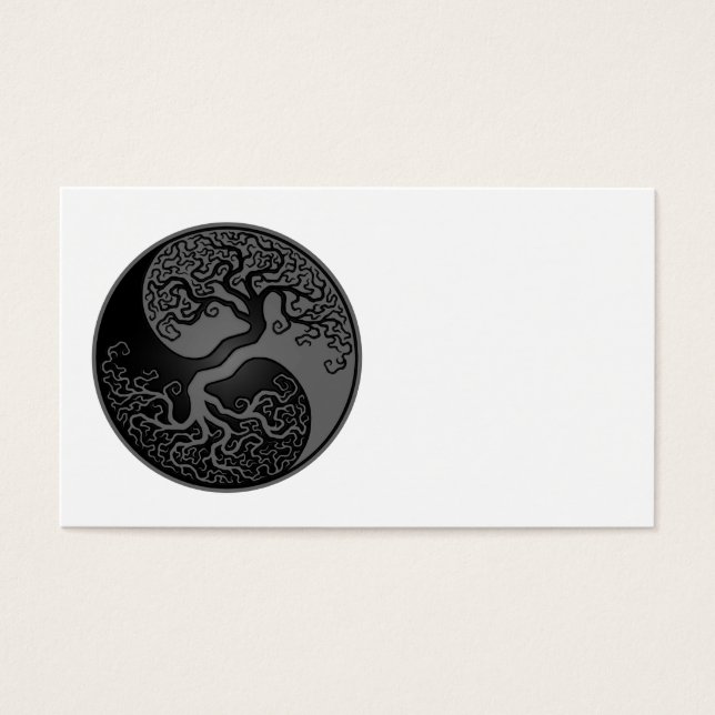 Grauer und schwarzer Baum des Lebens Yin Yang (Vorderseite)