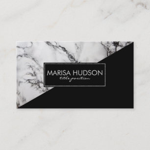 Grauer und schwarzer Marmor und schwarzes Dreieck Visitenkarte