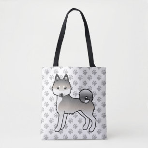 Grauer und weißer Alaskan Klee Kai süßer Hund & Pf