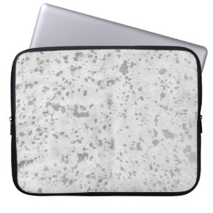 Grauer und weißer Cowhide Country Western Laptopschutzhülle