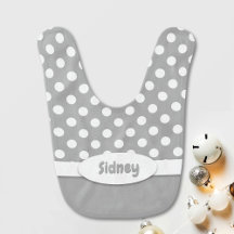 Grauer und weißer Polka-Dot