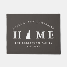 Grauer und weißer Staat von New Hampshire Map Mat, Fußmatte