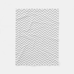 Grauer und weißer Zickzack Stripes Zickzack Muste Fleecedecke