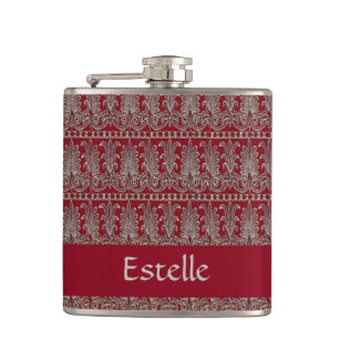 Grauer Viktorianischer Ziermaron Flachmann