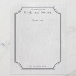 Grauer Vintager Urlaub / Weihnachtsbrief Stationar