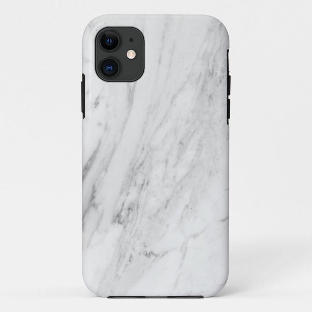 Grauer weißer Marmor Case-Mate Tough Apple iPhone Hülle (Rückseite)