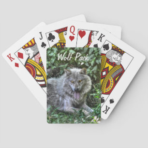 Grauer Wolf 3 Wildlife-Geschenk Spielkarten