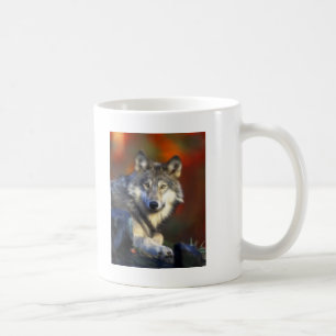 Grauer Wolf, Arten-Digitalfotografie Tasse