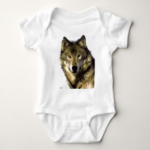 Grauer Wolf Baby Strampler