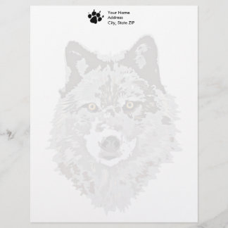 Grauer Wolf-Briefkopf Briefbogen