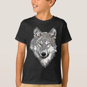 Grauer Wolf-Entwurf T-Shirt