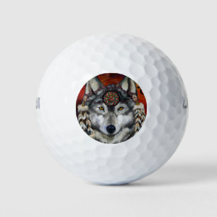 Grauer Wolf Golfball