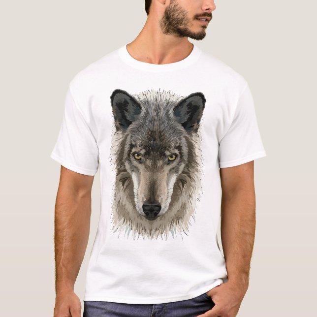 Grauer Wolf, Grauer Wolf, Wolf, Wölfe, Wolfspass T-Shirt (Vorderseite)
