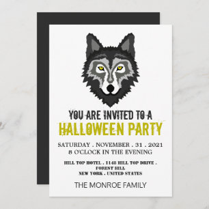 Grauer Wolf, Halloween-Party Einladung