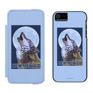 Grauer Wolf HowlingNew Mexiko Incipio Watson™ iPhone 5 Geldbörsen Hülle