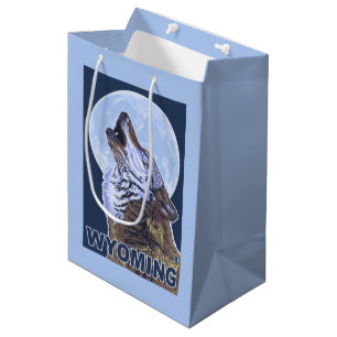 Grauer Wolf HowlingWyoming Mittlere Geschenktüte