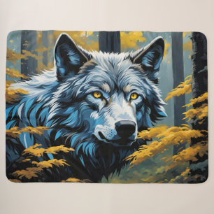 Grauer Wolf im Goldenen Wald Sherpadecke