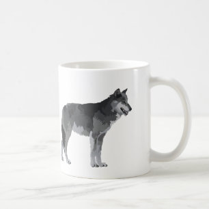 Grauer Wolf-Kaffee-Tasse Kaffeetasse