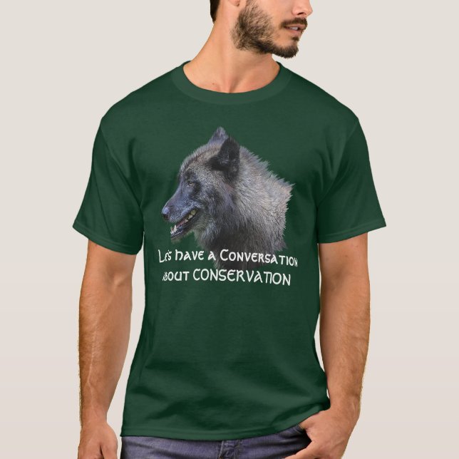 Grauer Wolf Naturschutz-T - Shirt (Vorderseite)