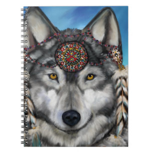 Grauer Wolf Notizblock