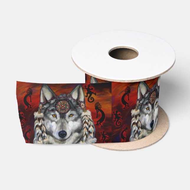 GRAUER WOLF SATINBAND (Spule)
