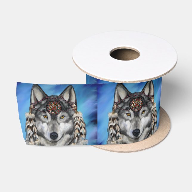 GRAUER WOLF SATINBAND (Spule)