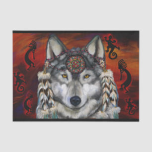 GRAUER WOLF SEIDENPAPIER