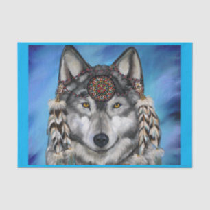GRAUER WOLF SEIDENPAPIER