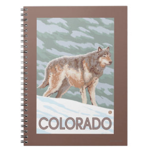Grauer Wolf StandingColorado Notizblock