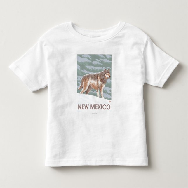 Grauer Wolf StandingNew Mexiko Kleinkind T-shirt (Vorderseite)