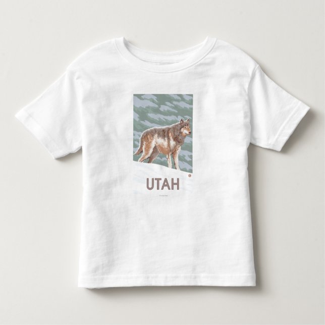 Grauer Wolf StandingUtah Kleinkind T-shirt (Vorderseite)