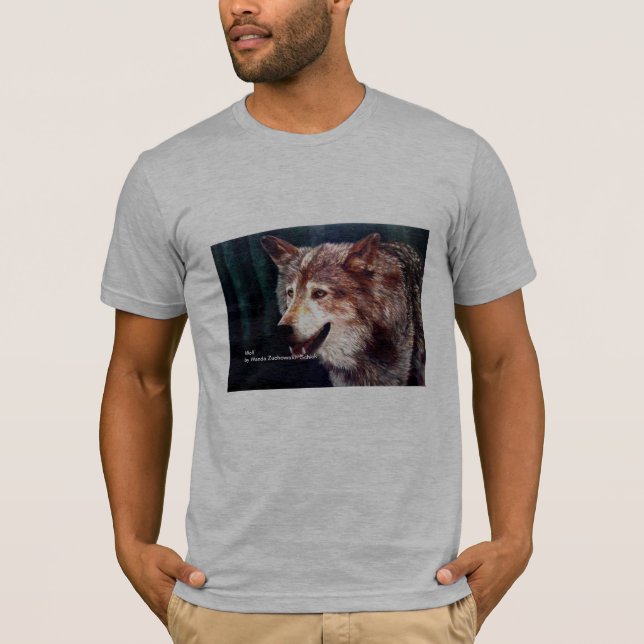 Grauer Wolf-T-Shirt T-Shirt (Vorderseite)