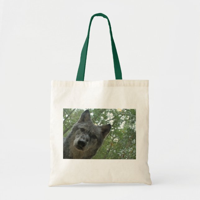 Grauer Wolf-Tasche Tragetasche (Vorne)
