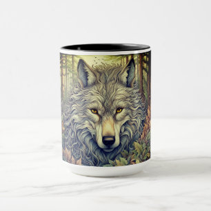 Grauer Wolf  Tasse