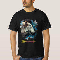 *~* Grauer Wolf Totem Blaues Malen Boho Tribal