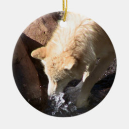 Grauer Wolf-Verzierung ~ Arten-Reihe Keramikornament