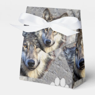 Grauer Wolf-Würde Geschenkschachtel