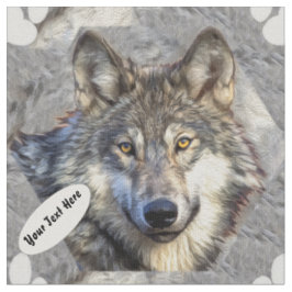 Grauer Wolf-Würde Stoff