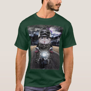 Grauer Zwerghamster auf Motorrad-Kreuzfahrt T-Shirt