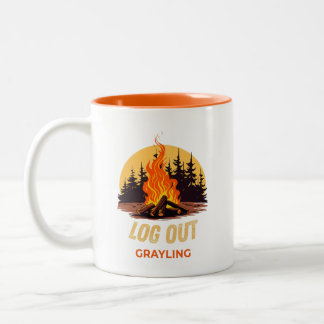 Grauerling Michigan Lagerfeuer Zweifarbige Tasse