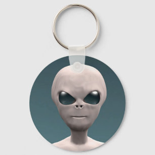 Graues alien schlüsselanhänger