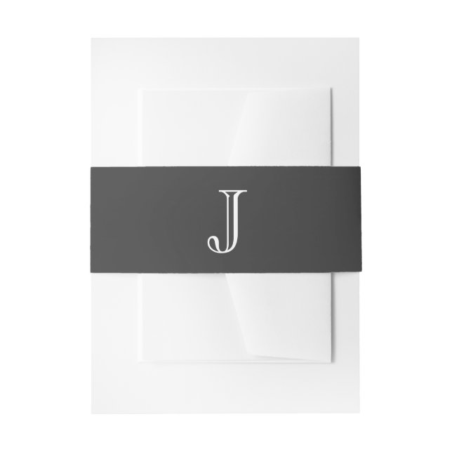 Graues Anfangsbauch-Band Einladungsbanderole (Vorderseite Beispiel)