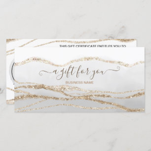 Graues Aquarellgoldlogo - Geschenkgutschein
