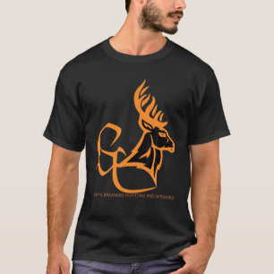 Graues Arkansas Jagd- und Outdoor-Logo T-Shirt