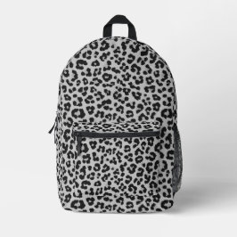 Graues Asche Leopard Cheetah Animal Print Muster Bedruckter Rucksack